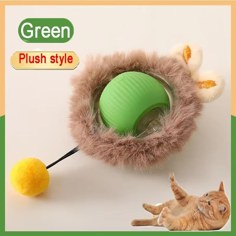 Cat Toys Toys for Cats Rechargeable Pet Interactive Automatic Rolling Ball Products Electric Dog Ball Toy Simulated Tail for Cat