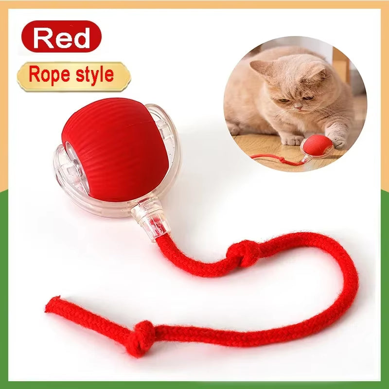 Cat Toys Toys for Cats Rechargeable Pet Interactive Automatic Rolling Ball Products Electric Dog Ball Toy Simulated Tail for Cat