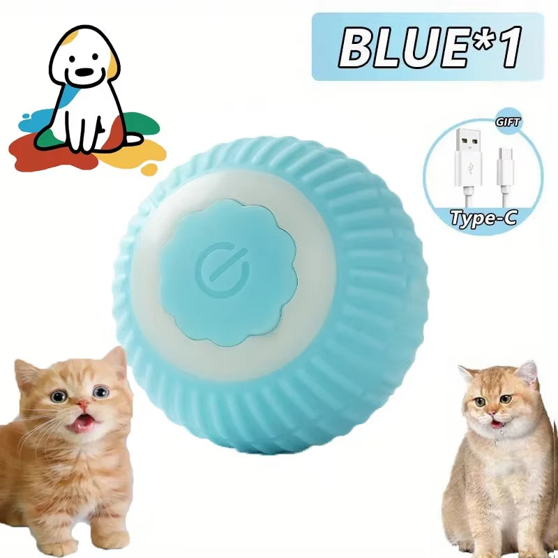 Cat Toys Toys for Cats Rechargeable Pet Interactive Automatic Rolling Ball Products Electric Dog Ball Toy Simulated Tail for Cat