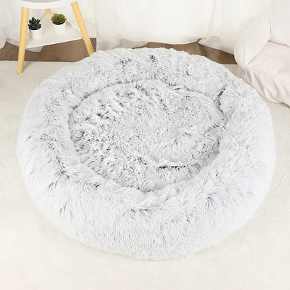 Dog Bed Donut Big Large round Basket Plush Beds for Dogs Medium Accessories Fluffy Kennel Small Puppy Washable Pets Cat Products