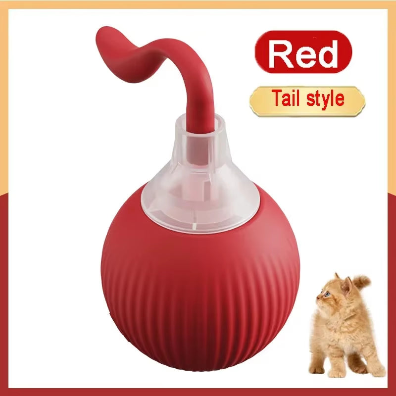 Cat Toys Toys for Cats Rechargeable Pet Interactive Automatic Rolling Ball Products Electric Dog Ball Toy Simulated Tail for Cat