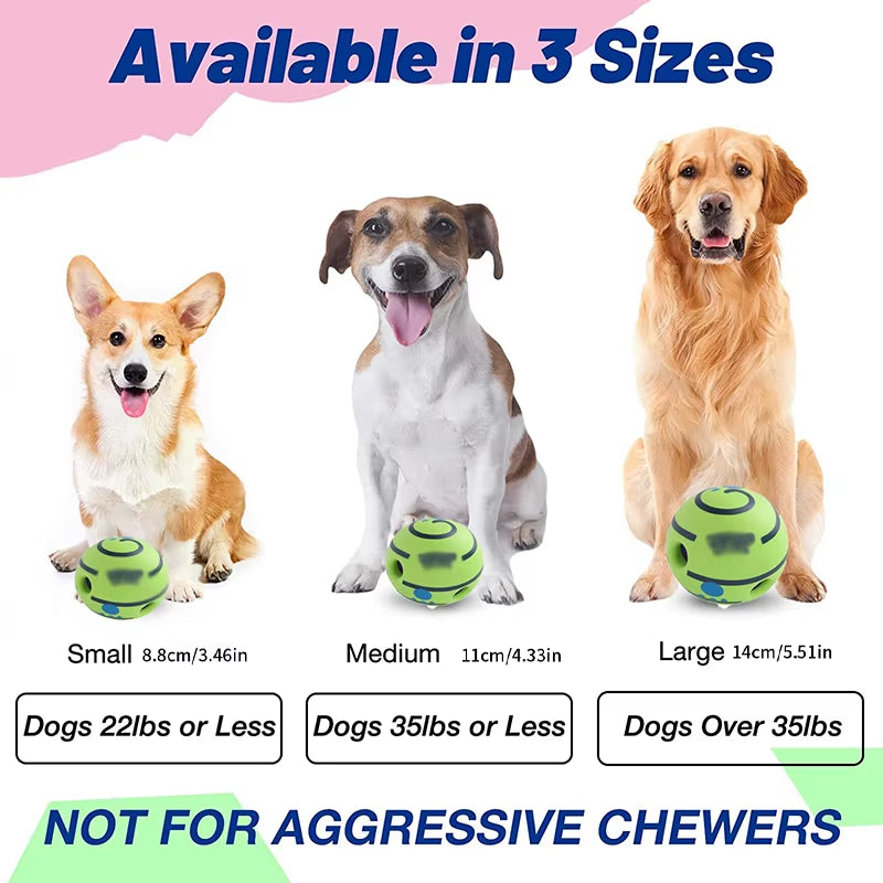 Pet Chew Ball for Cats and Dogs - No Battery, Self-Activated Squeaky Toy for Fun & Training - Perfect for Teeth Cleaning