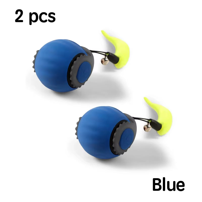 1/2PCS Interactive Cat Toys Ball Auto Electric Rolling Ball Toys for Cats/Kitty Pets Smart Automatic Teaser USB Rechargeable