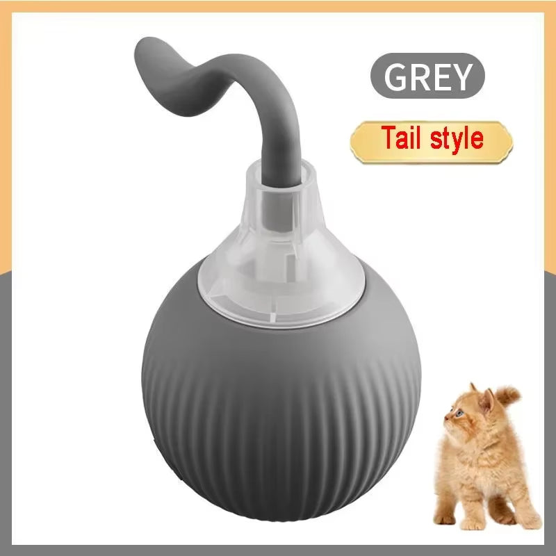 Cat Toys Toys for Cats Rechargeable Pet Interactive Automatic Rolling Ball Products Electric Dog Ball Toy Simulated Tail for Cat