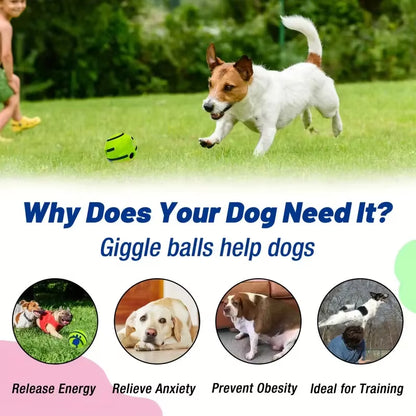 Pet Chew Ball for Cats and Dogs - No Battery, Self-Activated Squeaky Toy for Fun & Training - Perfect for Teeth Cleaning