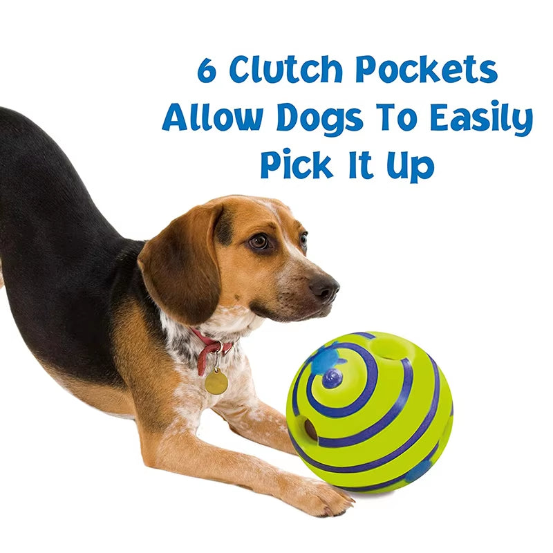 Pet Chew Ball for Cats and Dogs - No Battery, Self-Activated Squeaky Toy for Fun & Training - Perfect for Teeth Cleaning